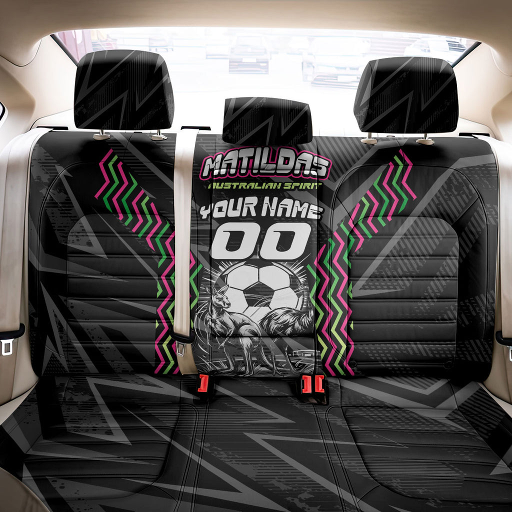 Personalised Matildas Australian Spirit Back Car Seat Cover Kangaroo Emu Coat Of Arms Soccer Ball