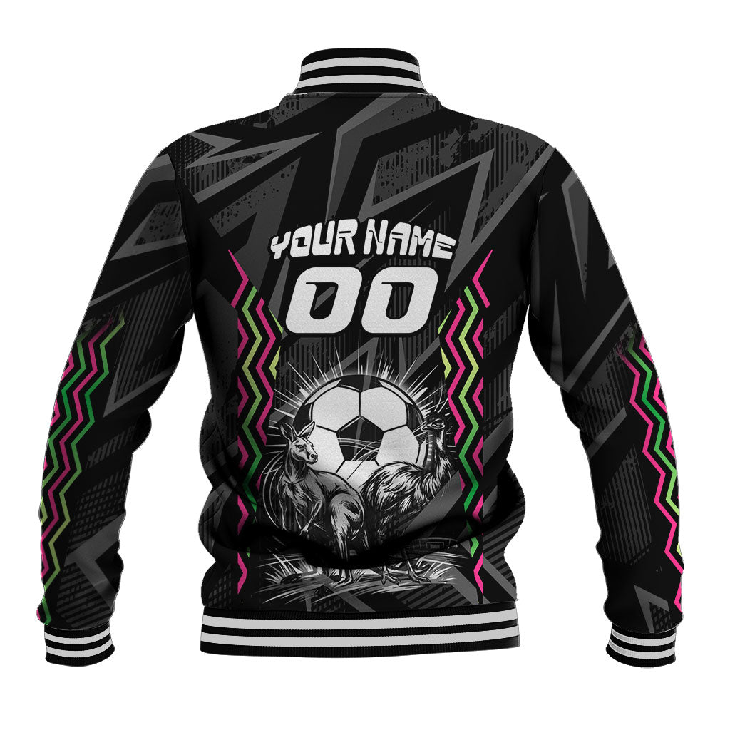 Personalised Matildas Australian Spirit Baseball Jacket Kangaroo Emu Coat Of Arms Soccer Ball