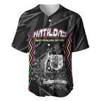 Personalised Matildas Australian Spirit Baseball Jersey Kangaroo Emu Coat Of Arms Soccer Ball