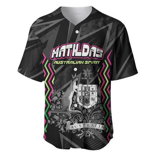 Personalised Matildas Australian Spirit Baseball Jersey Kangaroo Emu Coat Of Arms Soccer Ball