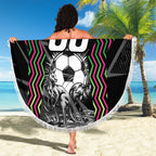 Personalised Matildas Australian Spirit Beach Blanket Kangaroo Emu Coat Of Arms Soccer Ball