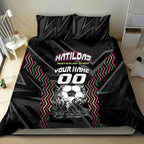 Personalised Matildas Australian Spirit Bedding Set Kangaroo Emu Coat Of Arms Soccer Ball