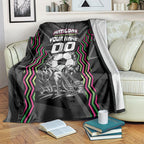 Personalised Matildas Australian Spirit Blanket Kangaroo Emu Coat Of Arms Soccer Ball