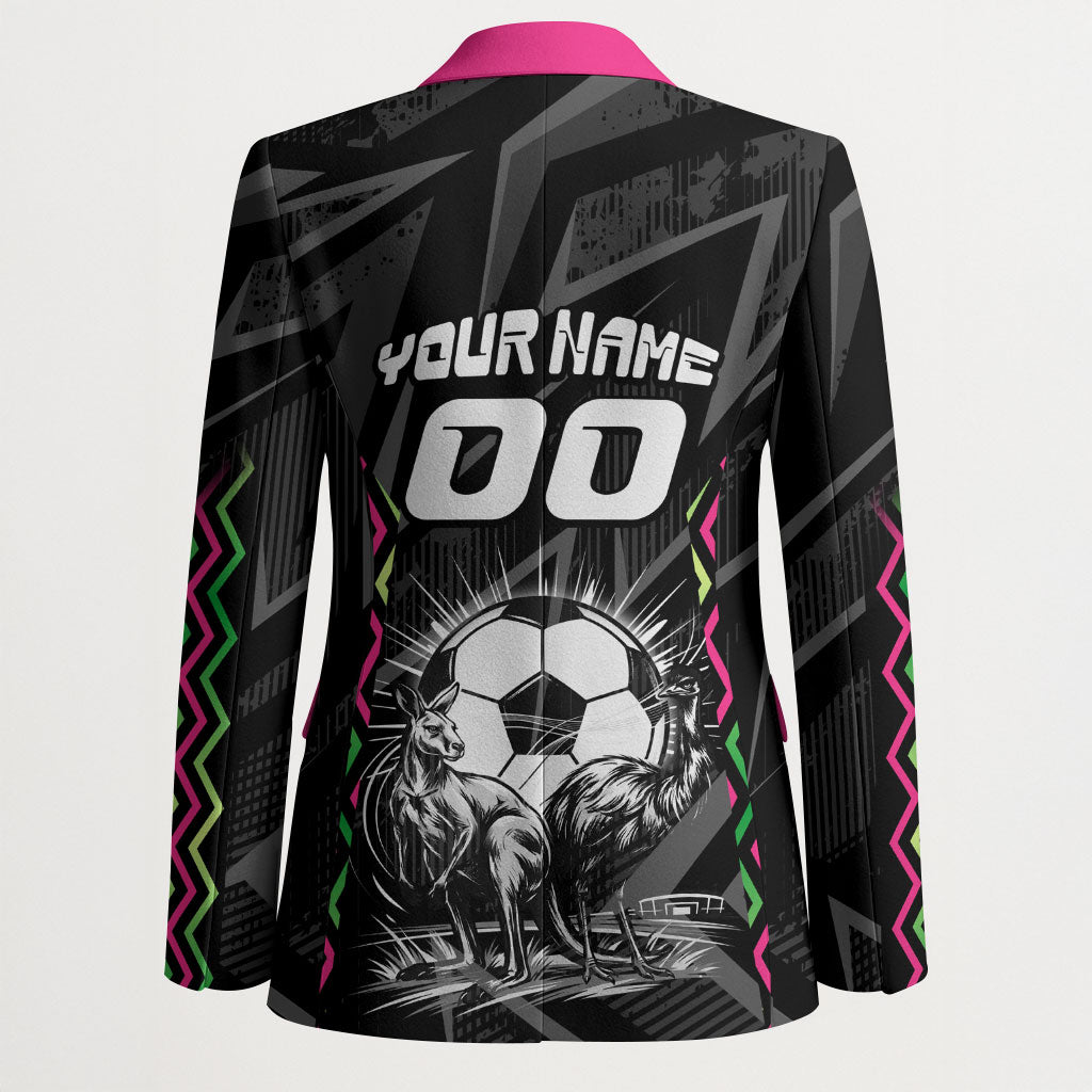 Personalised Matildas Australian Spirit Blazer Kangaroo Emu Coat Of Arms Soccer Ball