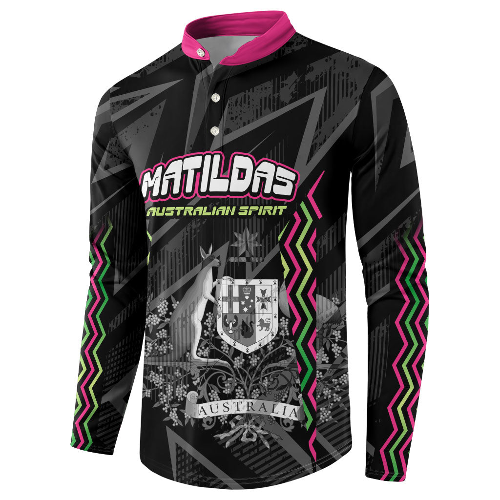 Personalised Matildas Australian Spirit Button Sweatshirt Kangaroo Emu Coat Of Arms Soccer Ball