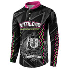 Personalised Matildas Australian Spirit Button Sweatshirt Kangaroo Emu Coat Of Arms Soccer Ball