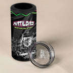 Personalised Matildas Australian Spirit 4 in 1 Can Cooler Tumbler Kangaroo Emu Coat Of Arms Soccer Ball