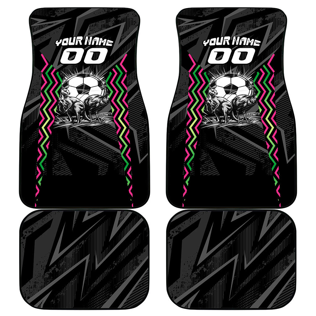 Personalised Matildas Australian Spirit Car Mats Kangaroo Emu Coat Of Arms Soccer Ball
