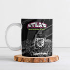 Personalised Matildas Australian Spirit Ceramic Mug Kangaroo Emu Coat Of Arms Soccer Ball