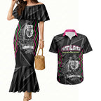 Personalised Matildas Australian Spirit Couples Matching Mermaid Dress and Hawaiian Shirt Kangaroo Emu Coat Of Arms Soccer Ball