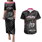 Personalised Matildas Australian Spirit Couples Matching Puletasi and Hawaiian Shirt Kangaroo Emu Coat Of Arms Soccer Ball