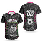 Personalised Matildas Australian Spirit Couples Matching Short Sleeve Bodycon Dress and Hawaiian Shirt Kangaroo Emu Coat Of Arms Soccer Ball