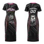 Personalised Matildas Australian Spirit Couples Matching Short Sleeve Bodycon Dress and Hawaiian Shirt Kangaroo Emu Coat Of Arms Soccer Ball