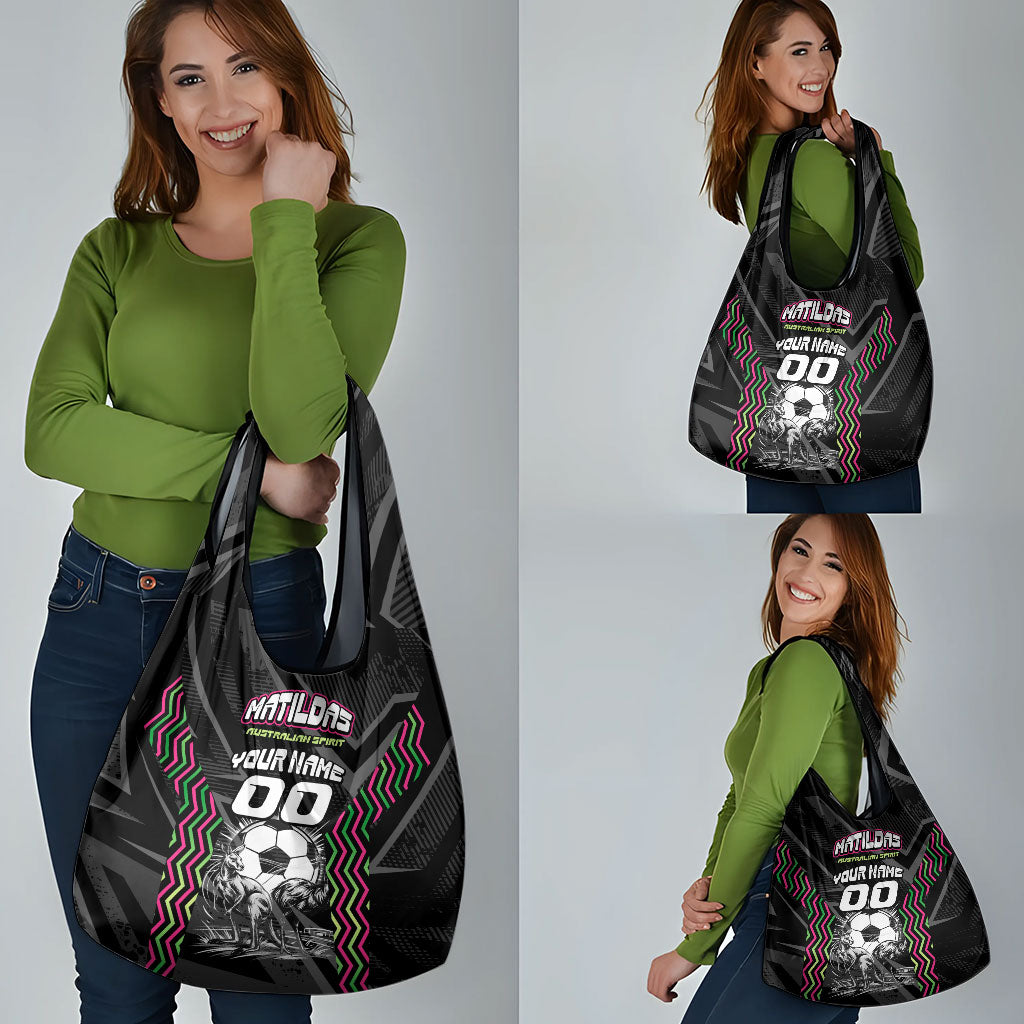 Personalised Matildas Australian Spirit Grocery Bag Kangaroo Emu Coat Of Arms Soccer Ball