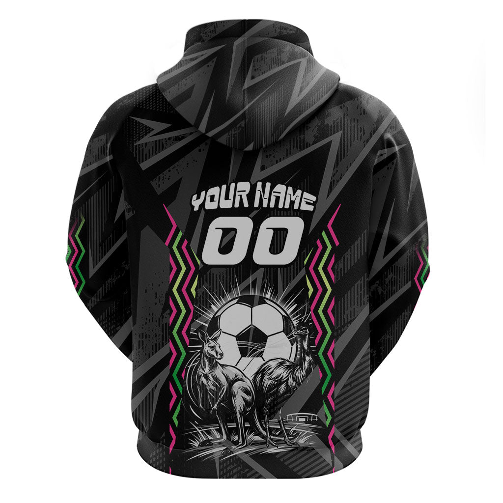 Personalised Matildas Australian Spirit Hoodie Kangaroo Emu Coat Of Arms Soccer Ball