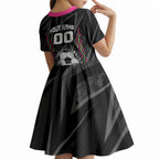 Personalised Matildas Australian Spirit Kid Short Sleeve Dress Kangaroo Emu Coat Of Arms Soccer Ball