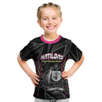 Personalised Matildas Australian Spirit Kid T Shirt Kangaroo Emu Coat Of Arms Soccer Ball