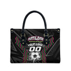 Personalised Matildas Australian Spirit Leather Bag Kangaroo Emu Coat Of Arms Soccer Ball