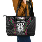 Personalised Matildas Australian Spirit Leather Tote Bag Kangaroo Emu Coat Of Arms Soccer Ball