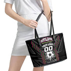 Personalised Matildas Australian Spirit Leather Tote Bag Kangaroo Emu Coat Of Arms Soccer Ball