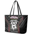 Personalised Matildas Australian Spirit Leather Tote Bag Kangaroo Emu Coat Of Arms Soccer Ball
