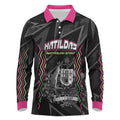 Personalised Matildas Australian Spirit Long Sleeve Polo Shirt Kangaroo Emu Coat Of Arms Soccer Ball