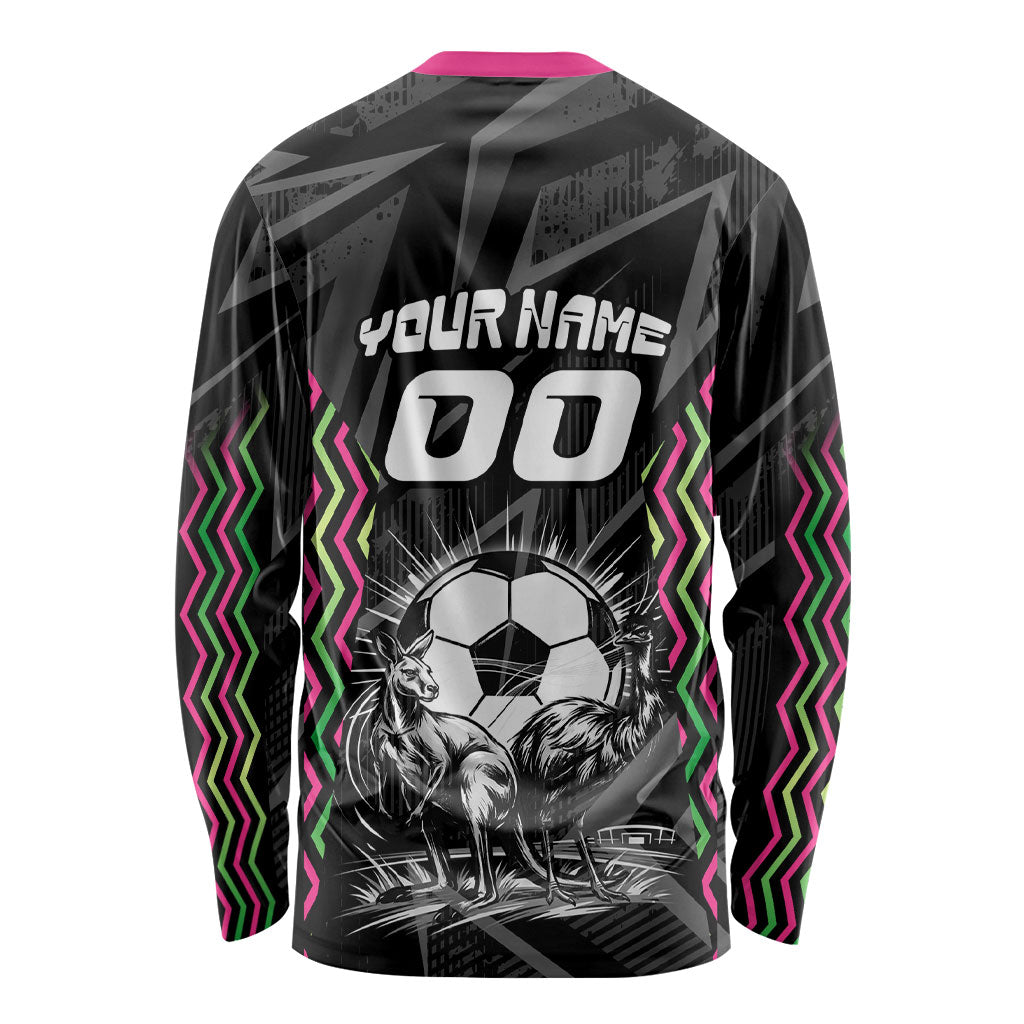 Personalised Matildas Australian Spirit Long Sleeve Shirt Kangaroo Emu Coat Of Arms Soccer Ball