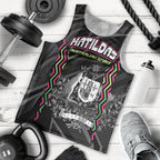 Personalised Matildas Australian Spirit Men Tank Top Kangaroo Emu Coat Of Arms Soccer Ball