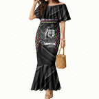 Personalised Matildas Australian Spirit Mermaid Dress Kangaroo Emu Coat Of Arms Soccer Ball