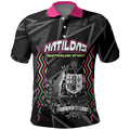 Personalised Matildas Australian Spirit Polo Shirt Kangaroo Emu Coat Of Arms Soccer Ball
