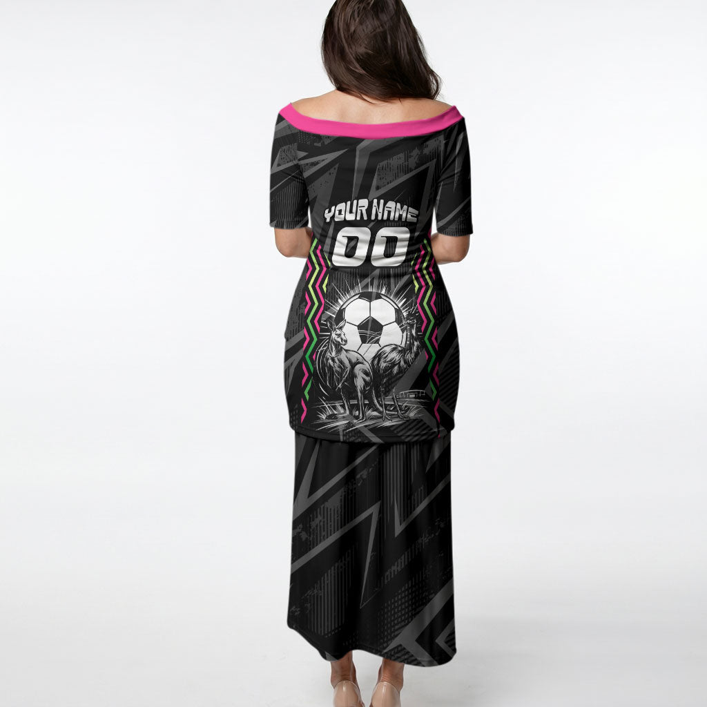 Personalised Matildas Australian Spirit Puletasi Kangaroo Emu Coat Of Arms Soccer Ball