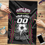 Personalised Matildas Australian Spirit Puzzle Kangaroo Emu Coat Of Arms Soccer Ball