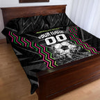 Personalised Matildas Australian Spirit Quilt Bed Set Kangaroo Emu Coat Of Arms Soccer Ball