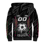Personalised Matildas Australian Spirit Sherpa Hoodie Kangaroo Emu Coat Of Arms Soccer Ball