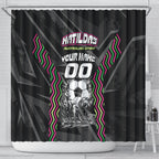 Personalised Matildas Australian Spirit Shower Curtain Kangaroo Emu Coat Of Arms Soccer Ball