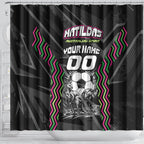 Personalised Matildas Australian Spirit Shower Curtain Kangaroo Emu Coat Of Arms Soccer Ball