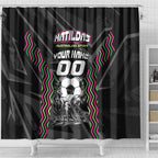 Personalised Matildas Australian Spirit Shower Curtain Kangaroo Emu Coat Of Arms Soccer Ball