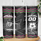 Personalised Matildas Australian Spirit Skinny Tumbler Kangaroo Emu Coat Of Arms Soccer Ball