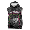 Personalised Matildas Australian Spirit Sleeveless Hoodie Kangaroo Emu Coat Of Arms Soccer Ball