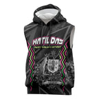 Personalised Matildas Australian Spirit Sleeveless Hoodie Kangaroo Emu Coat Of Arms Soccer Ball