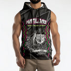 Personalised Matildas Australian Spirit Sleeveless Hoodie Kangaroo Emu Coat Of Arms Soccer Ball
