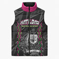 Personalised Matildas Australian Spirit Sleeveless Puffer Jacket Kangaroo Emu Coat Of Arms Soccer Ball