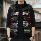 Personalised Matildas Australian Spirit Sleeveless Puffer Jacket Kangaroo Emu Coat Of Arms Soccer Ball
