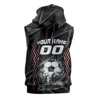 Personalised Matildas Australian Spirit Sleeveless Zip Hoodie Kangaroo Emu Coat Of Arms Soccer Ball