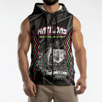Personalised Matildas Australian Spirit Sleeveless Zip Hoodie Kangaroo Emu Coat Of Arms Soccer Ball