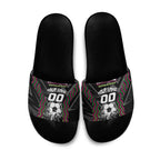 Personalised Matildas Australian Spirit Slide Sandals Kangaroo Emu Coat Of Arms Soccer Ball