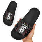 Personalised Matildas Australian Spirit Slide Sandals Kangaroo Emu Coat Of Arms Soccer Ball