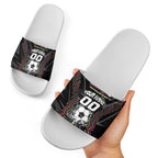 Personalised Matildas Australian Spirit Slide Sandals Kangaroo Emu Coat Of Arms Soccer Ball