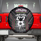 Personalised Matildas Australian Spirit Spare Tire Cover Kangaroo Emu Coat Of Arms Soccer Ball