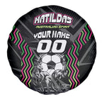 Personalised Matildas Australian Spirit Spare Tire Cover Kangaroo Emu Coat Of Arms Soccer Ball